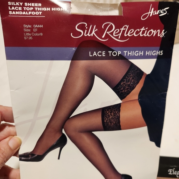 Bundle of Sexy Plus Size Thigh Highs, 2 White, 1 Black, 2 Nude - Picture 2 of 8